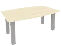 Стол для переговоров на металлокаркасе (серые опоры)