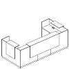 Стойка ресепшн П-образная (полки высокие)