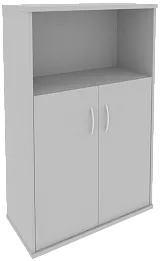 Офисный шкаф средний широкий (2 низкие двери ЛДСП)