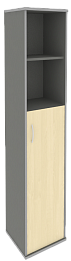Офисный шкаф узкий полуоткрытый, Л/Пр.
