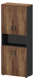 Офисный шкаф для документов закрытый 4-дверный с нишей