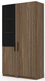 Офисный шкаф высокий комбинированный (полки ЛДСП) с гардеробом