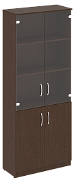 Офисный шкаф комбинир. со стеклом